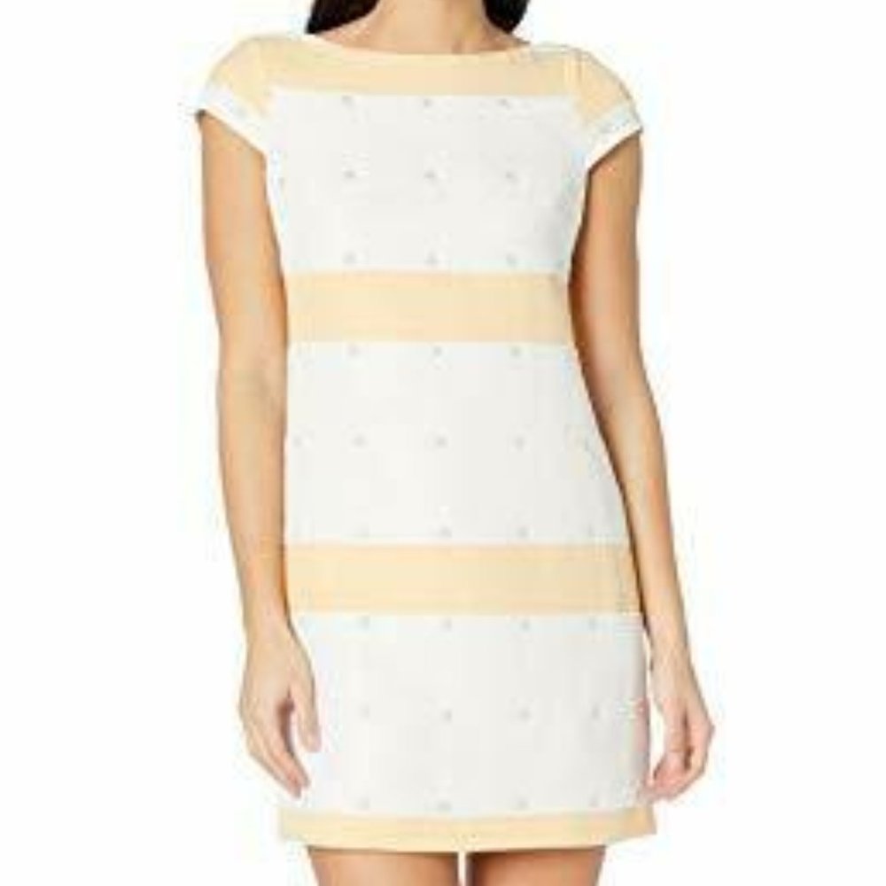 Vince Camuto Women's Jacquard Cap Sleeve Shift Dress